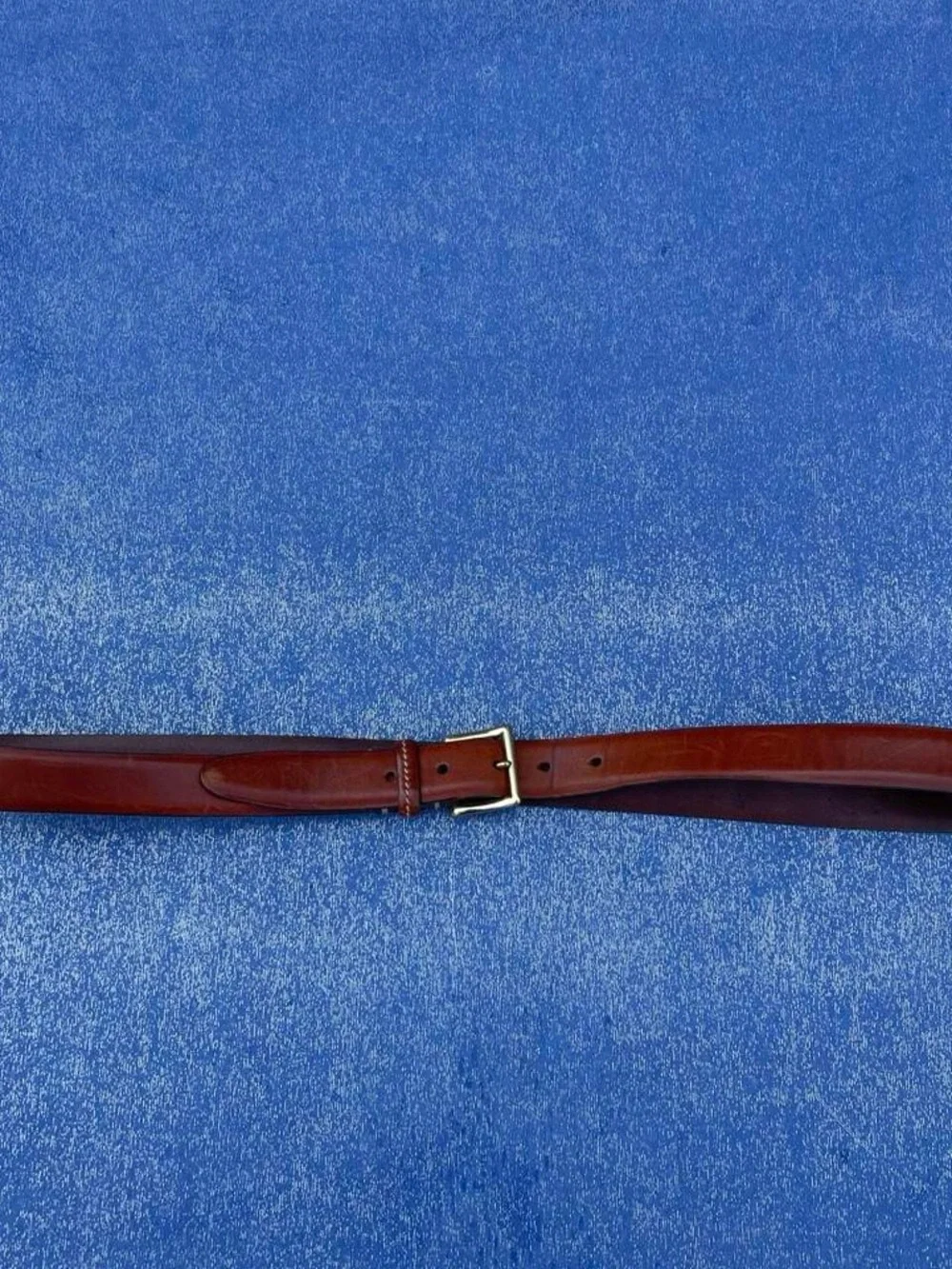 Men's Classic Leather Belt in Brown by Lands End Size 40